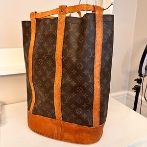 Louis Vuitton Brown Monogram Tote Bag